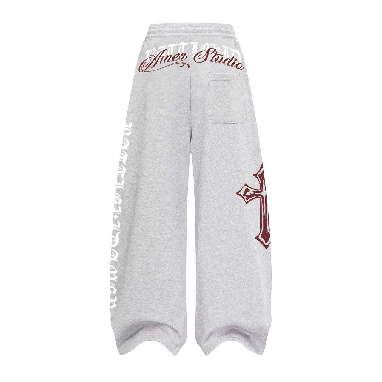 Streetwear Gothic Lettering Cross Lazy Jogger Pants
