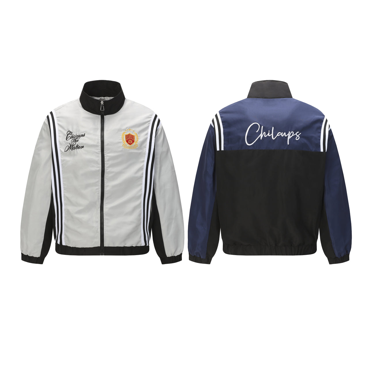 American Vintage Embroidered Colorblock Jacket