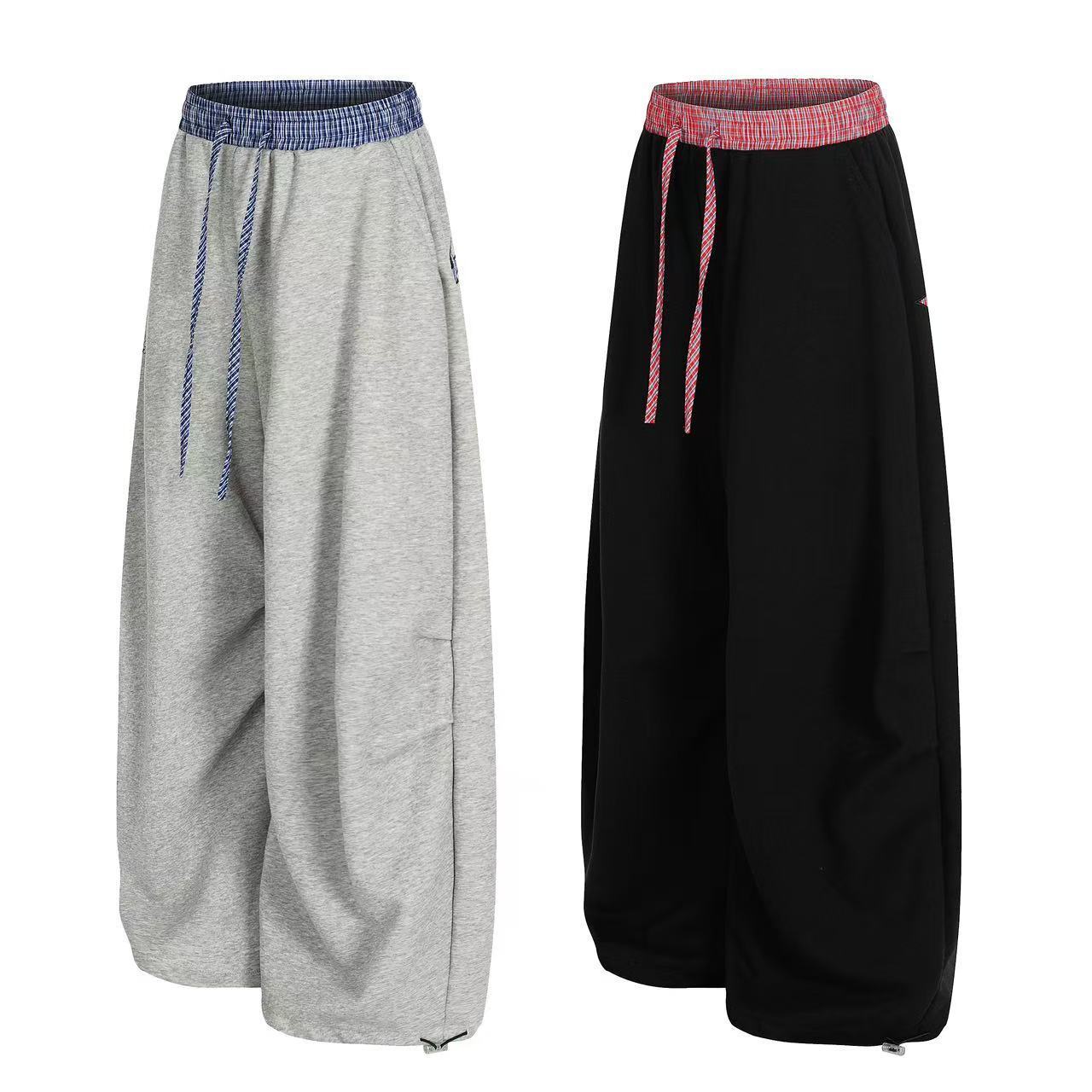 Omirad Reverlay Plaid Waist Sweatpants