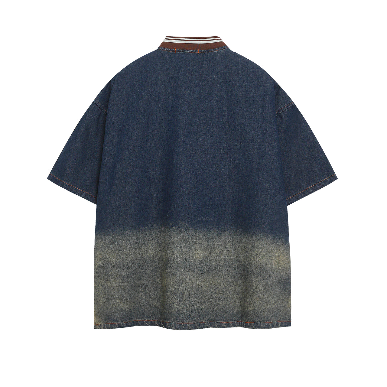 American Vintage Terry Embroidered Letter Denim Tee