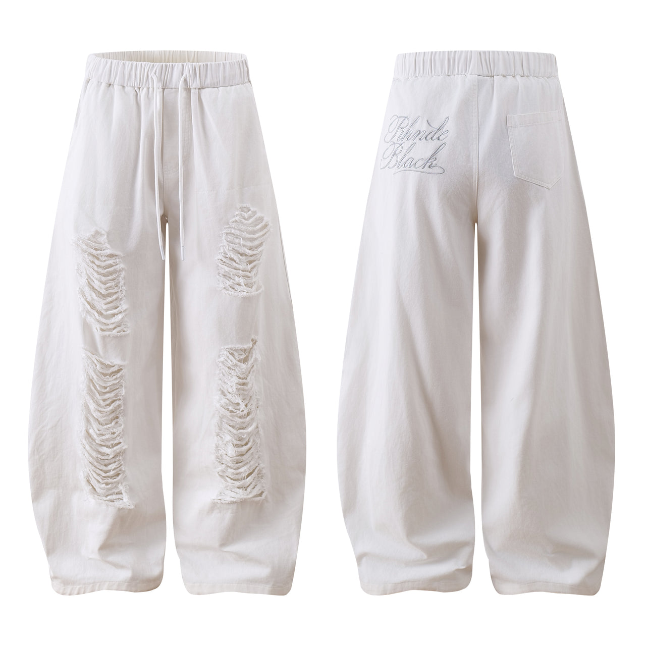 Omirad Distressed Wide-Leg Pants