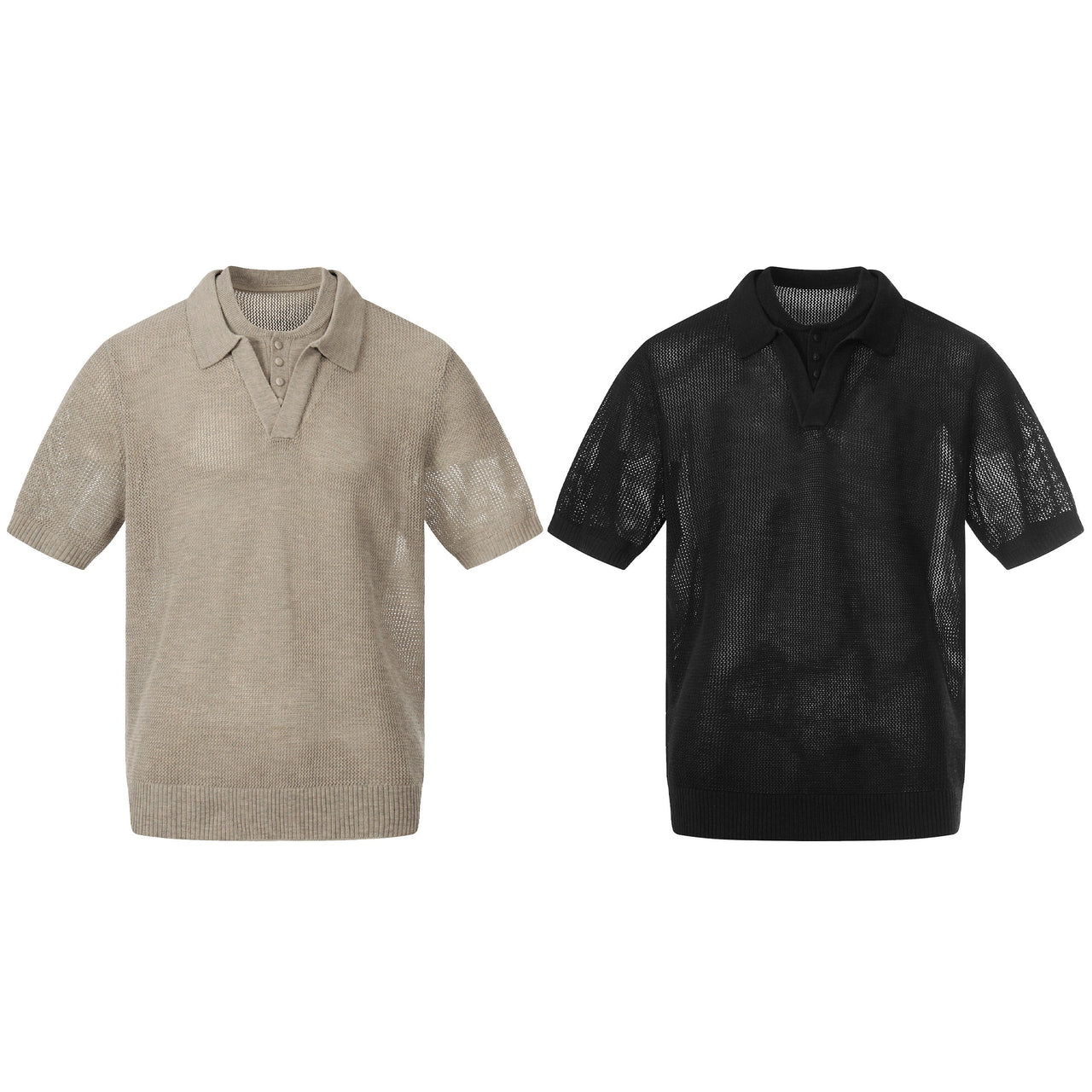 Omirad “Open Knit Polo Tee”