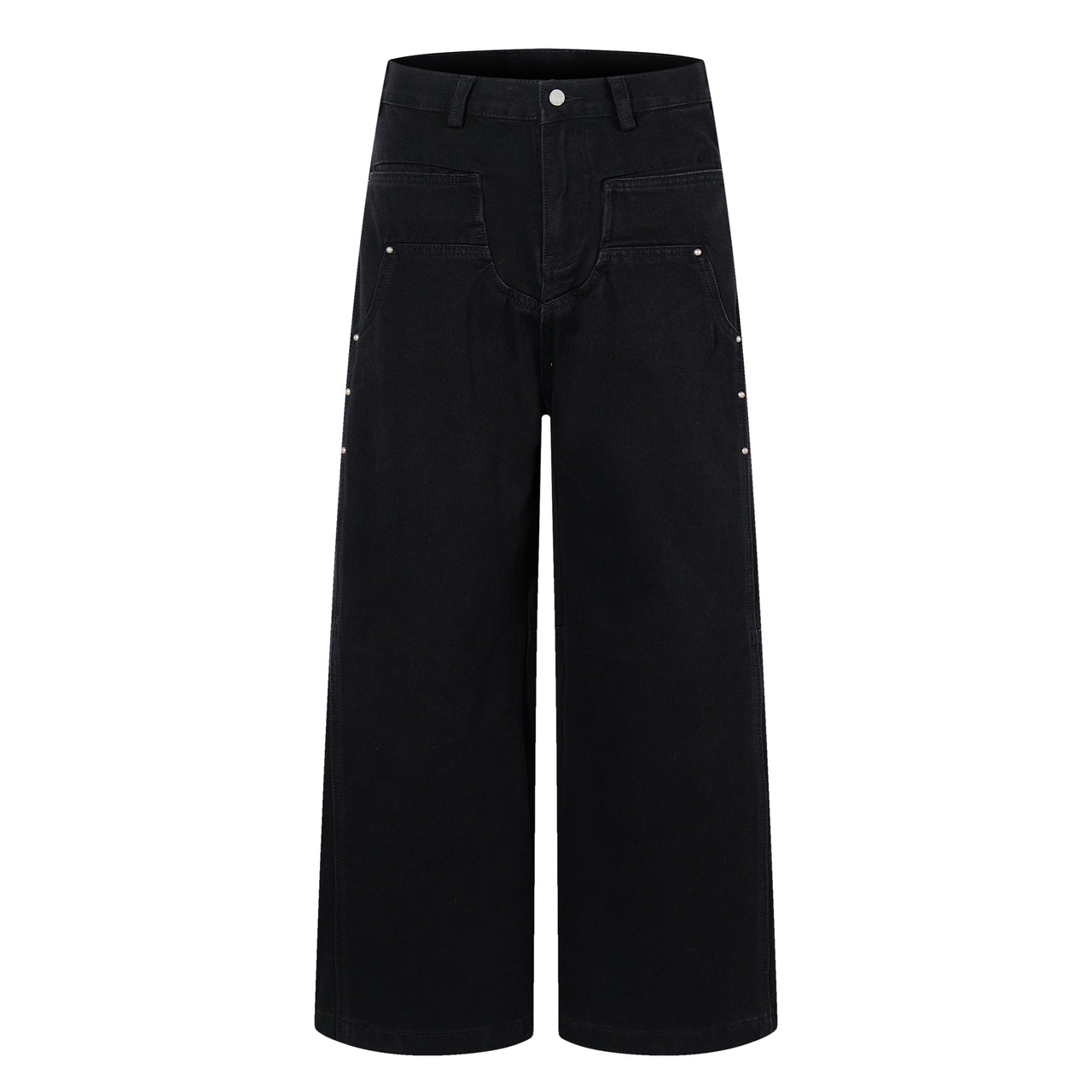 Omirad Studded Utility Wide-Leg Jeans