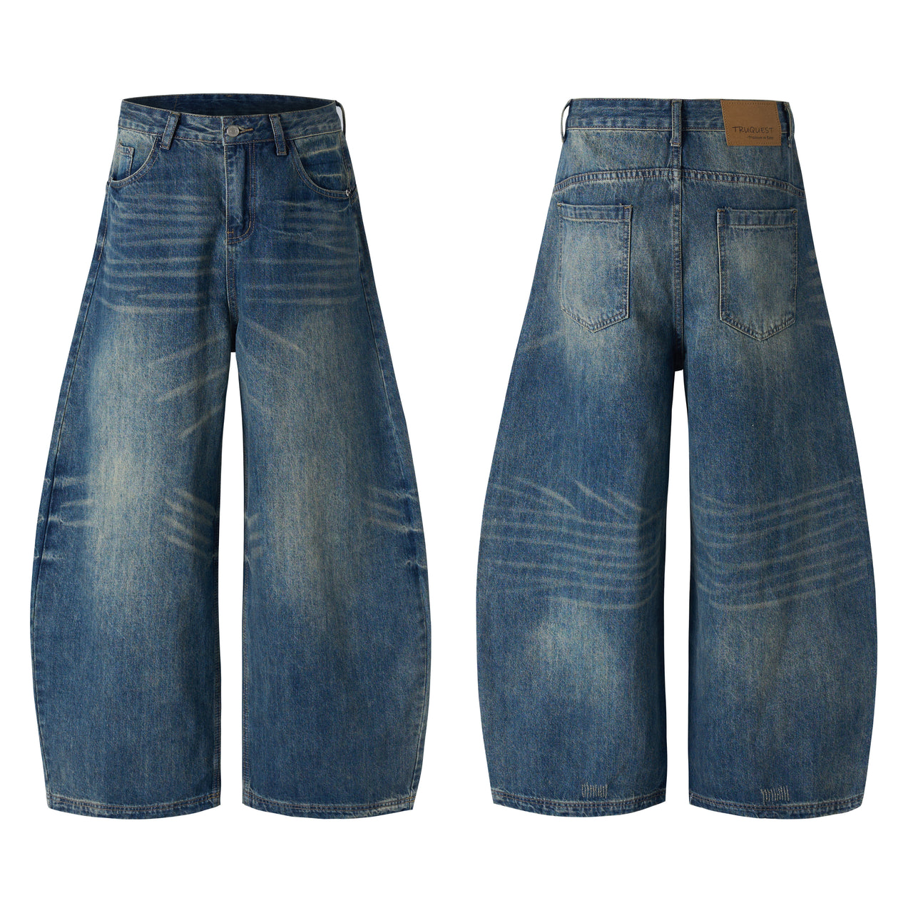 American Vintage Whisker Wash Curved Blade Jeans