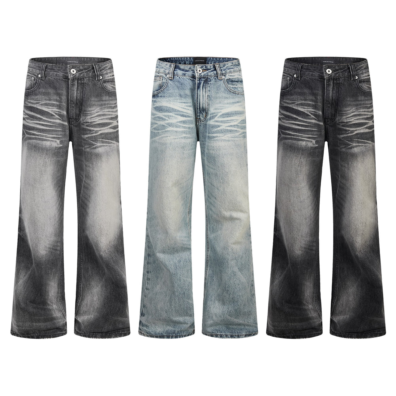 Omirad Vintage Washed Wide-Leg Jeans