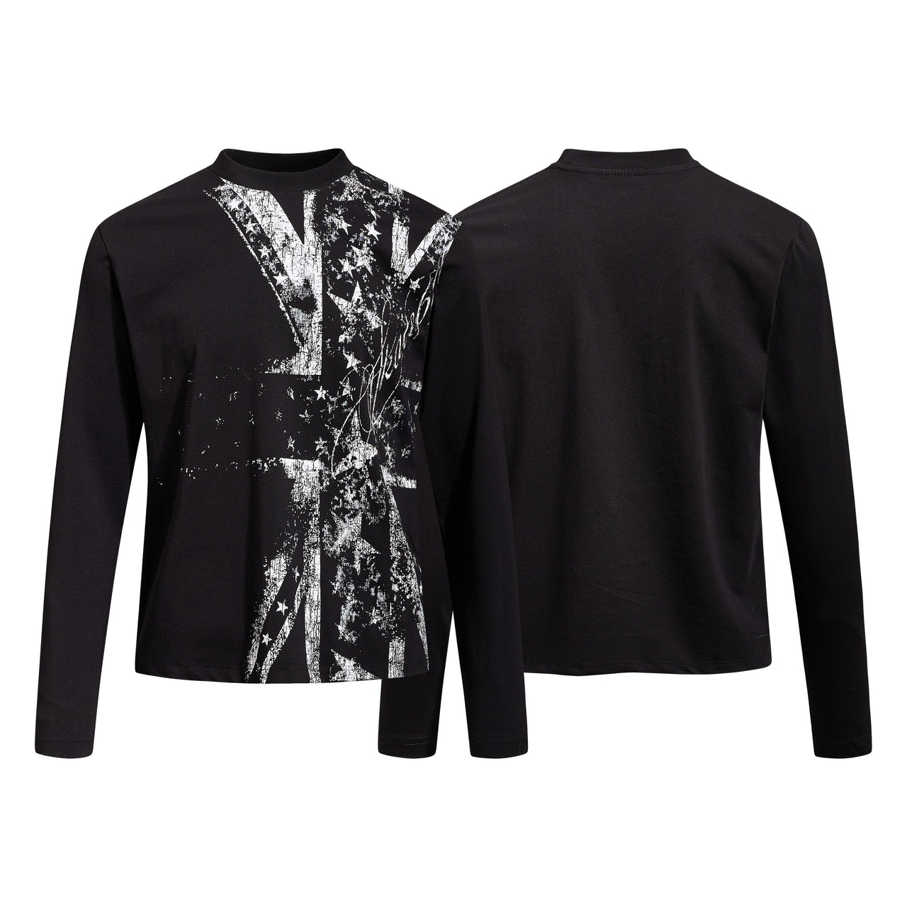 Omirad Distressed Union Graphic Long Sleeve Tee