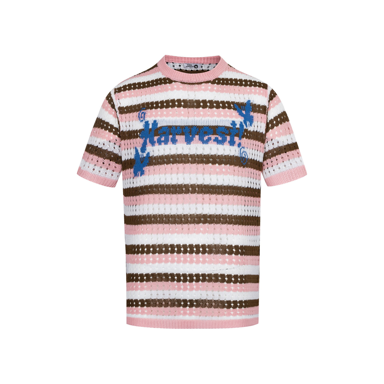 American Striped Hollow Jacquard Knit Tee
