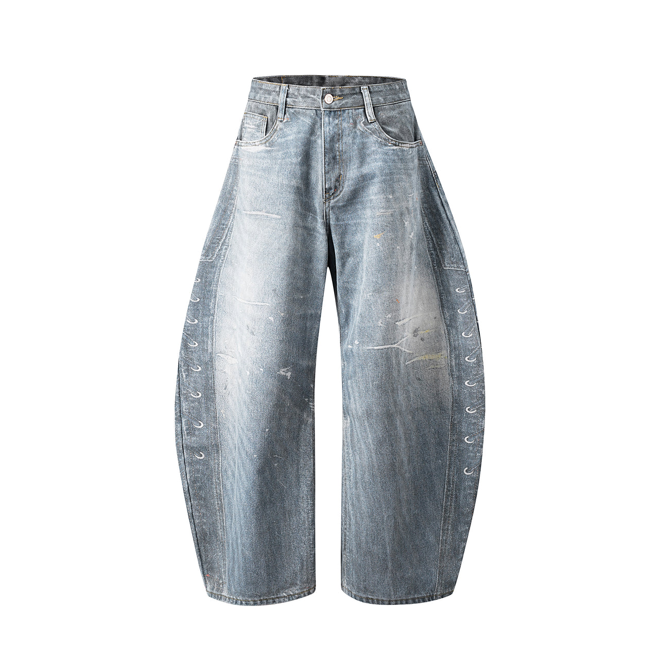 American Curved Blade Printed Jeans