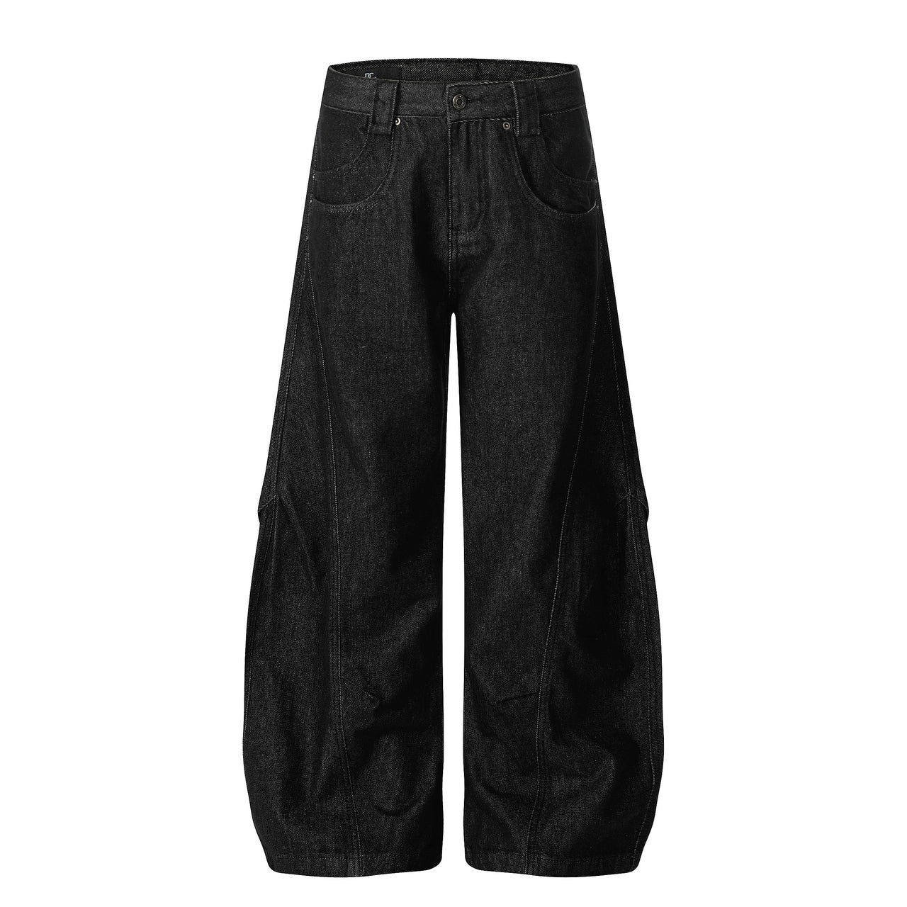 Omirad Structured Panel Balloon Wide-Leg Jeans