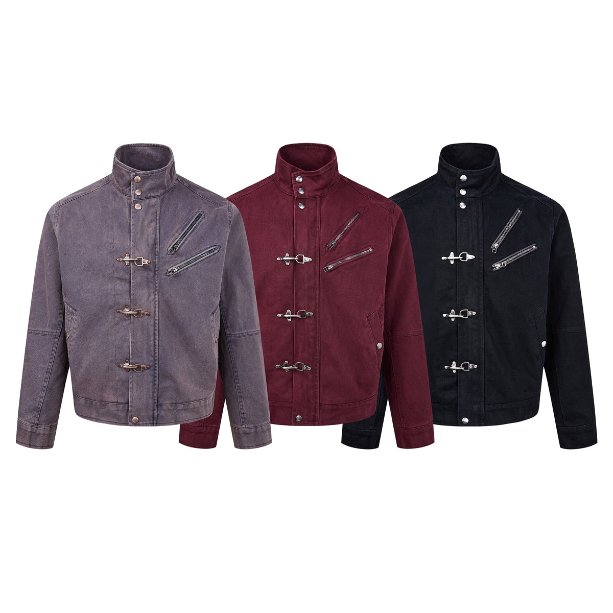 Omirad Washed Fireman Clasp Utility Jacket