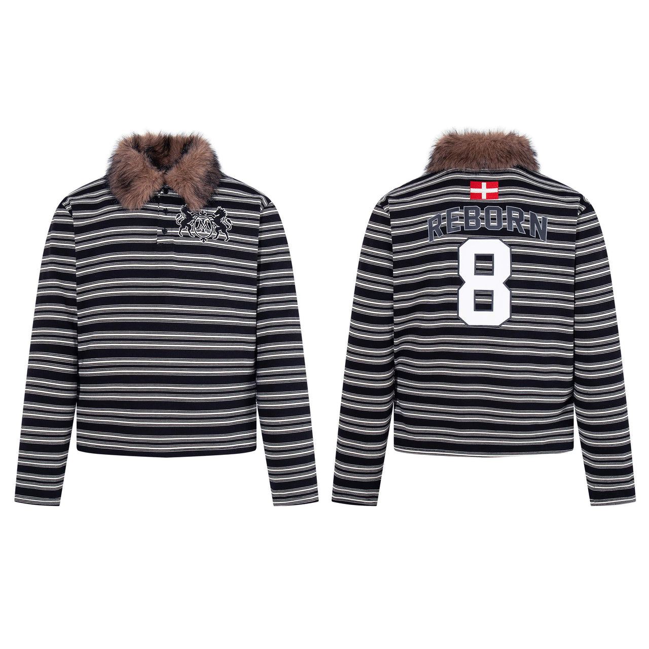 Omirad Fur Collar Rugby Polo