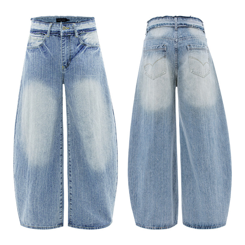 American Vintage Frayed Curved Blade Jeans