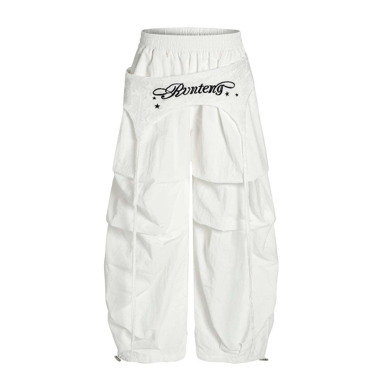 Omirad Layered Panel Nylon Wide-Leg Pants