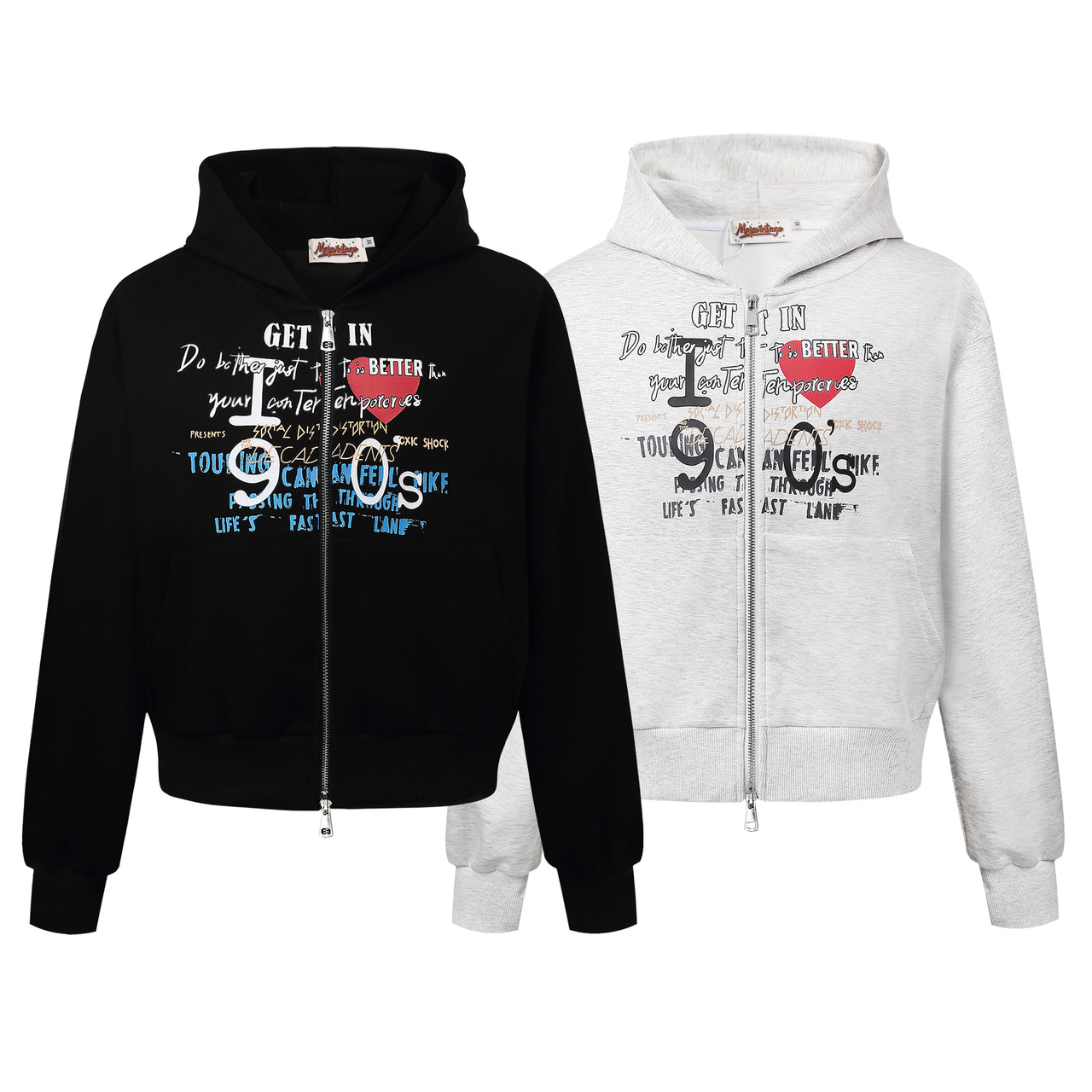 American Retro Letter Graphic Athletic Hoodie