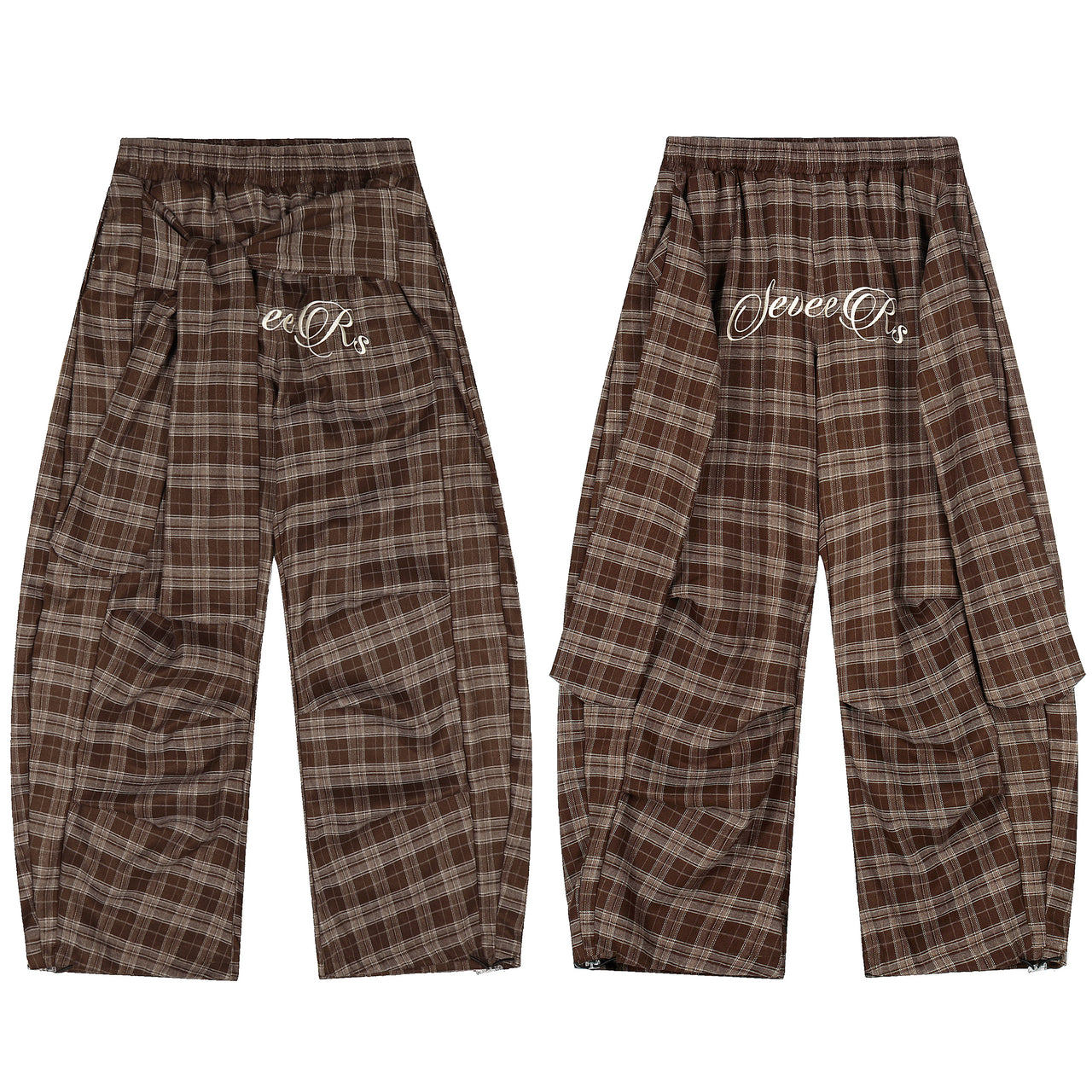 Omirad Plaid Wide-Leg Pants