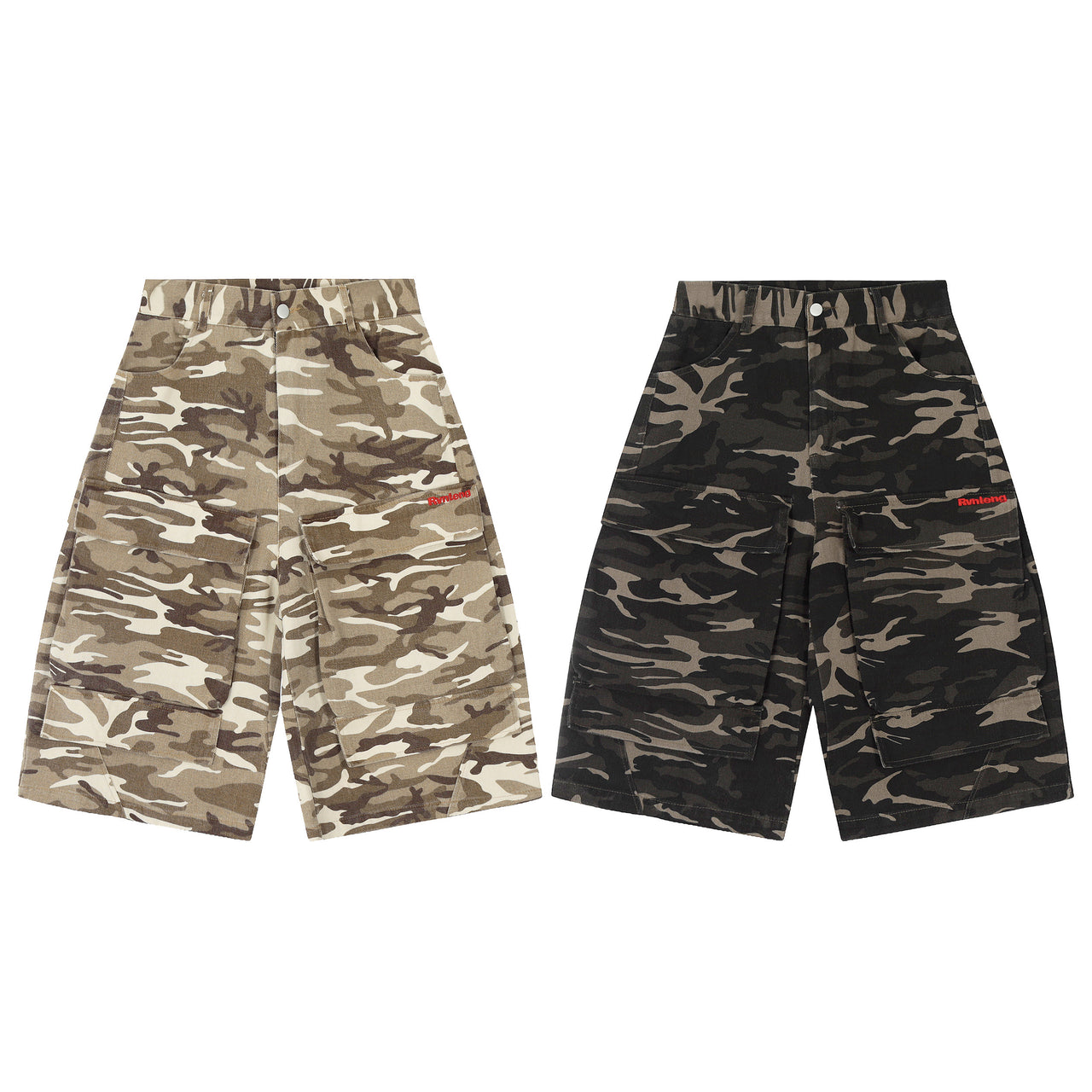 Omirad Camouflage Wide-Leg Shorts