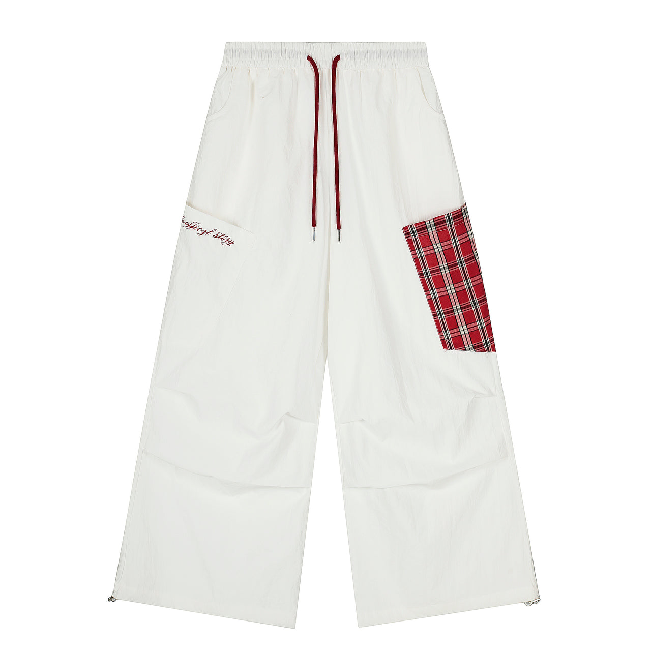 Omirad Plaid-Patch Nylon Cargo Pants