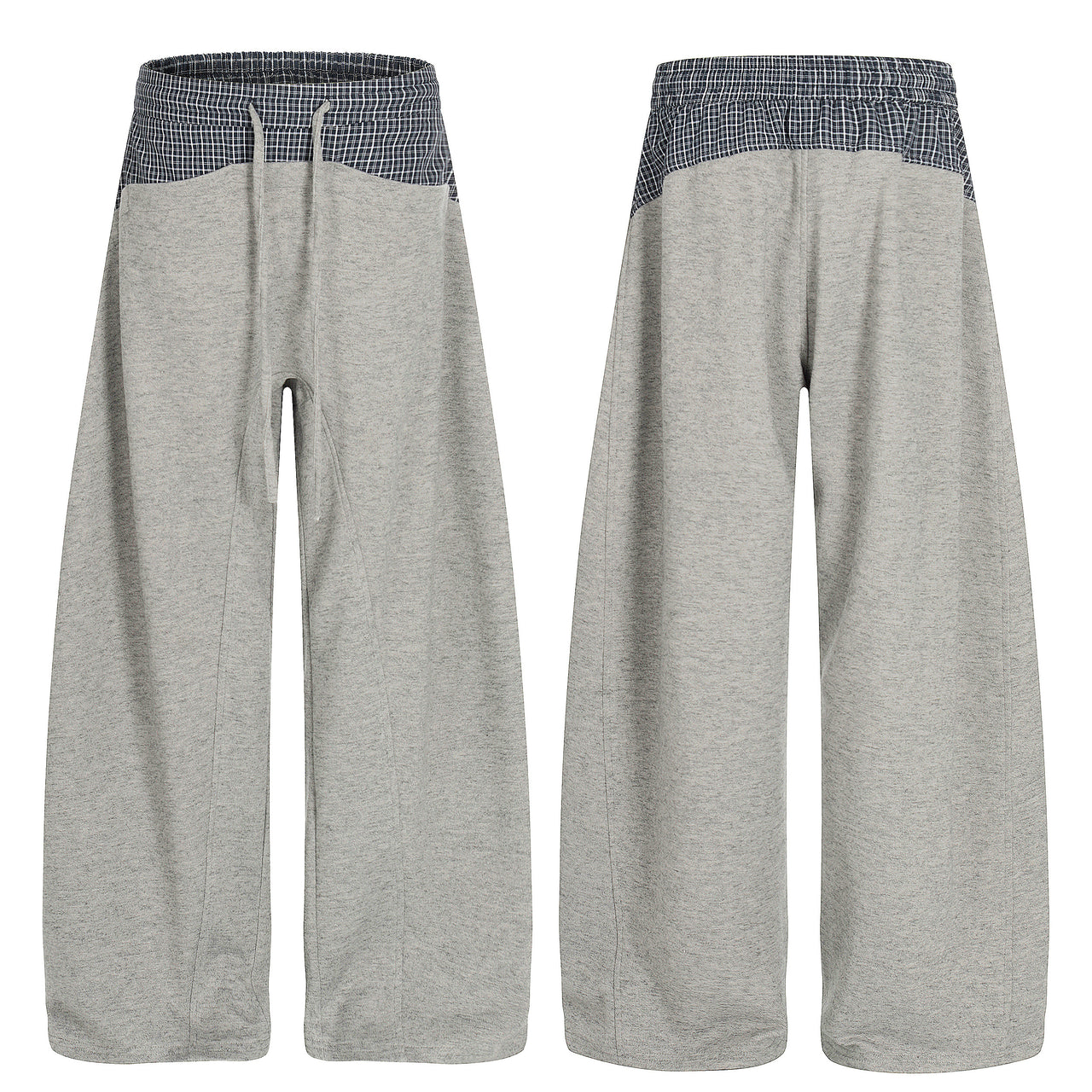 Omirad Layered Waist Wide-Leg Mesh Pants