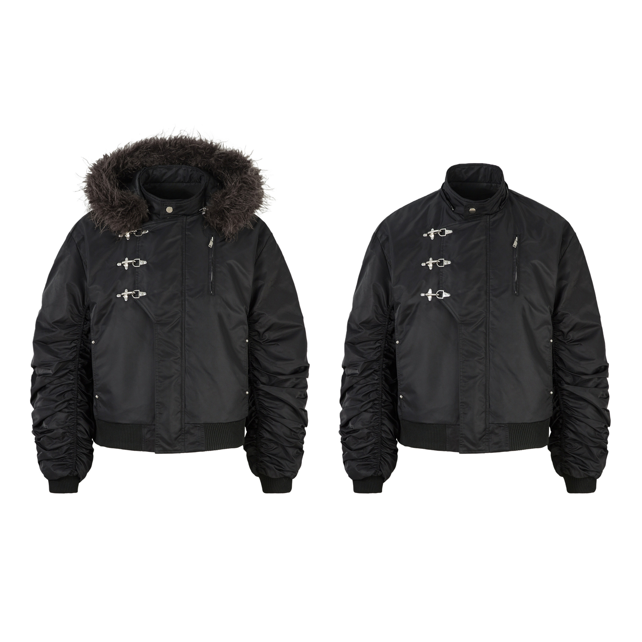 Omirad Toggle-Lock Fur Hood Jacket