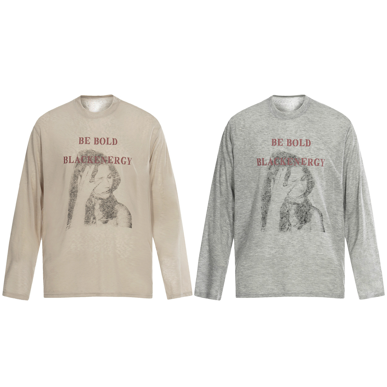 Omirad “Be Bold” Portrait Graphic Long Sleeve Tee