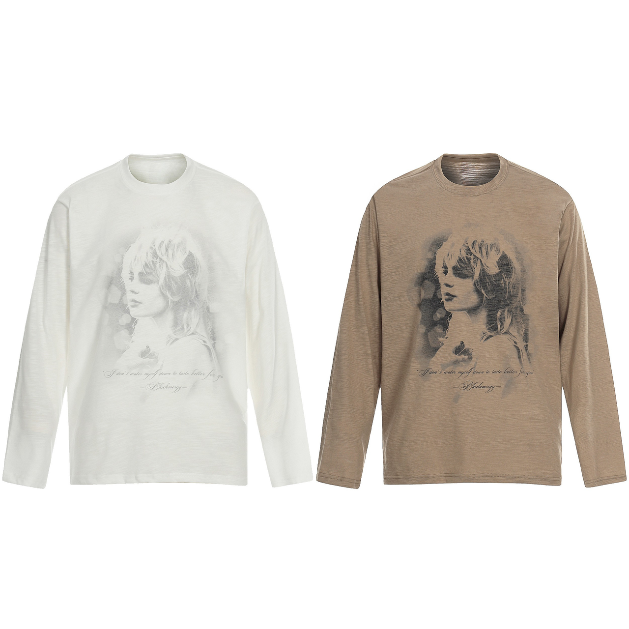 Omirad Vintage Portrait Graphic Long Sleeve Tee