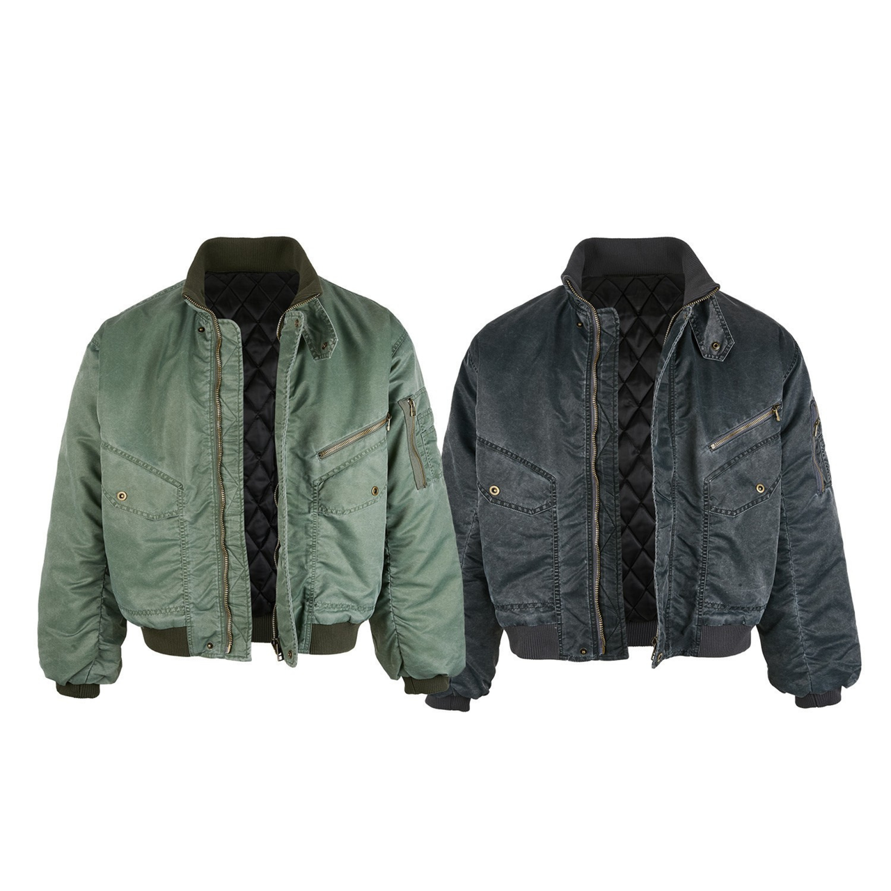 Omirad Vintage Utility Stand-Collar Jacket