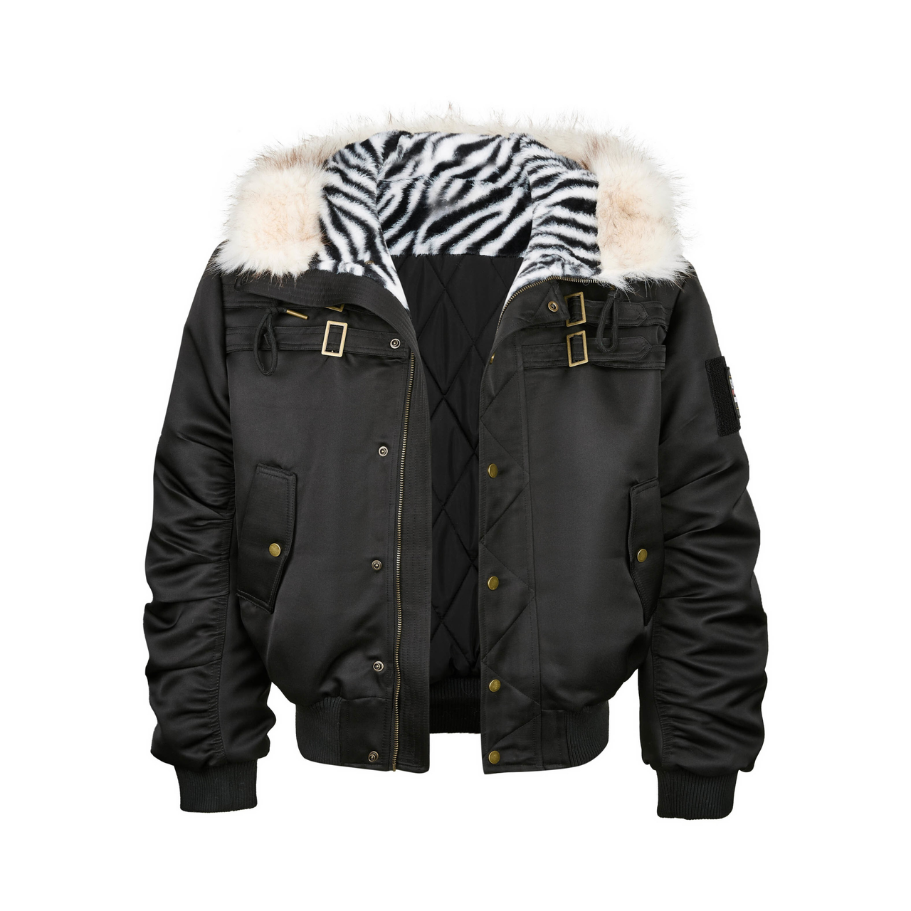 Omirad Fur-Lined Utility Bomber Jacket