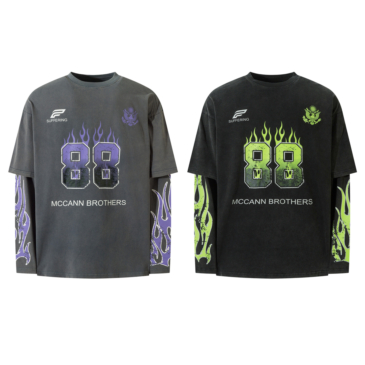 Omirad Flaming 88 Layered Tee