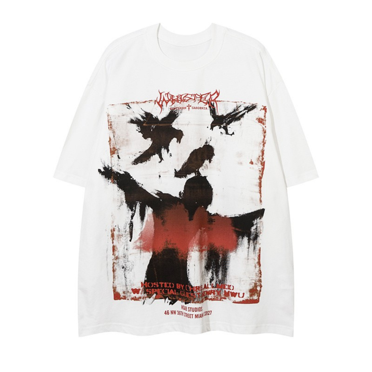 Omirad Distressed Raven Graphic Tee