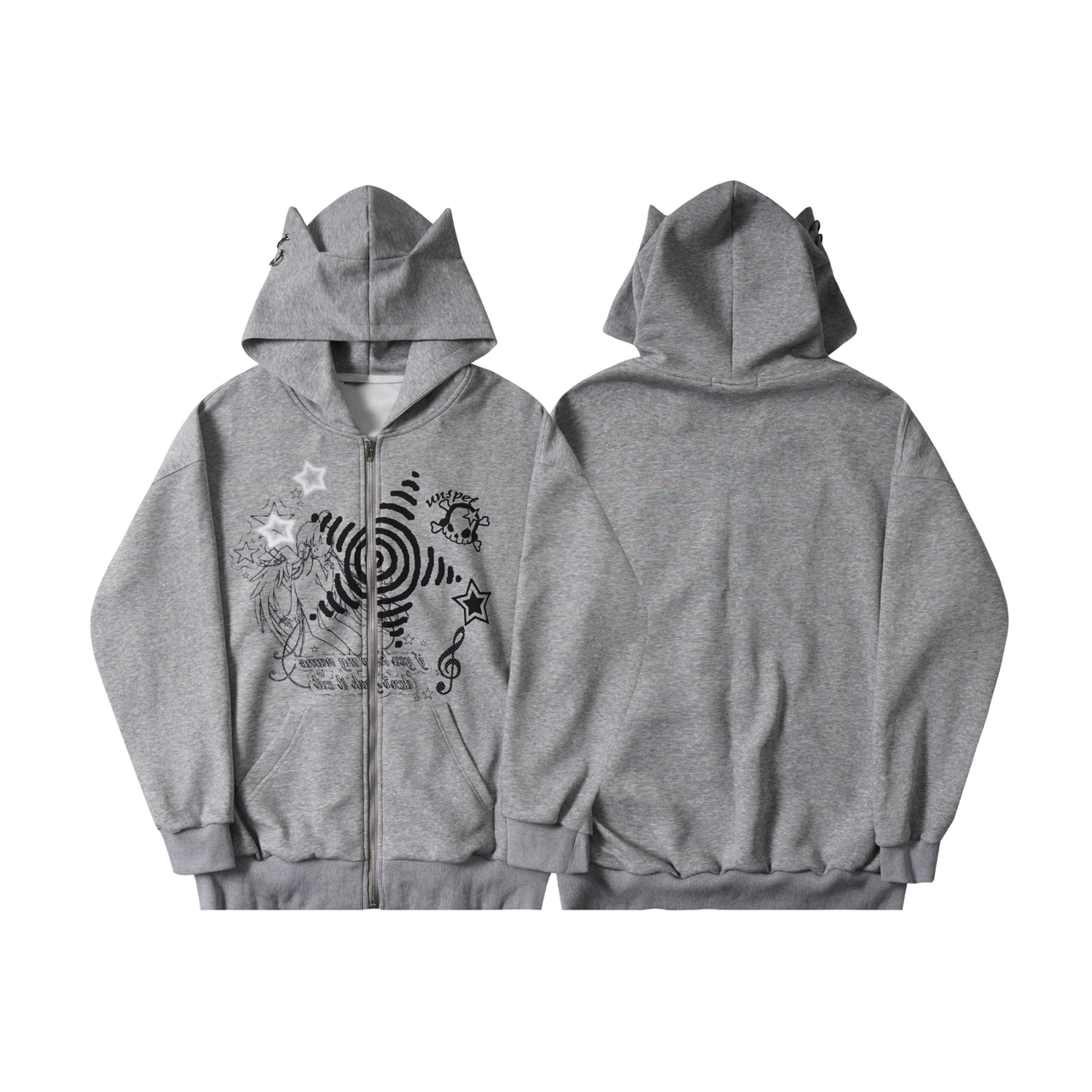 Omirad Graphic Zip-Up Hoodie