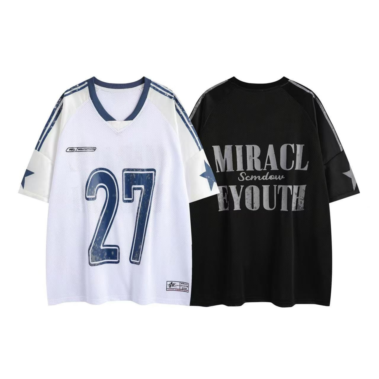 Omirad Split Mesh Sports Graphic Tee