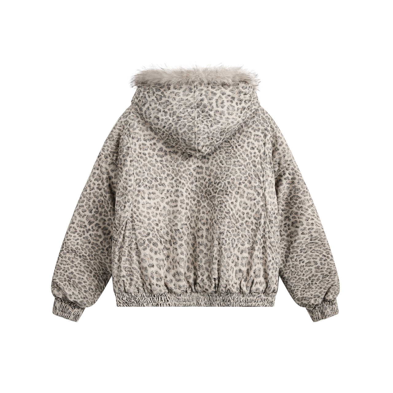 Leopard Print Faux Fur Jacket