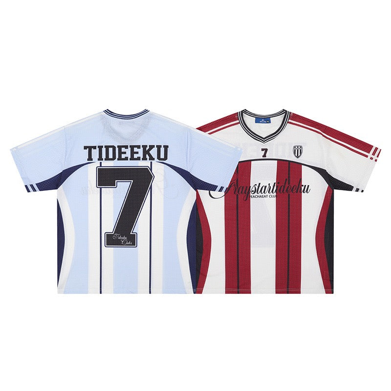 Number 7 Letter Print Sports Tee