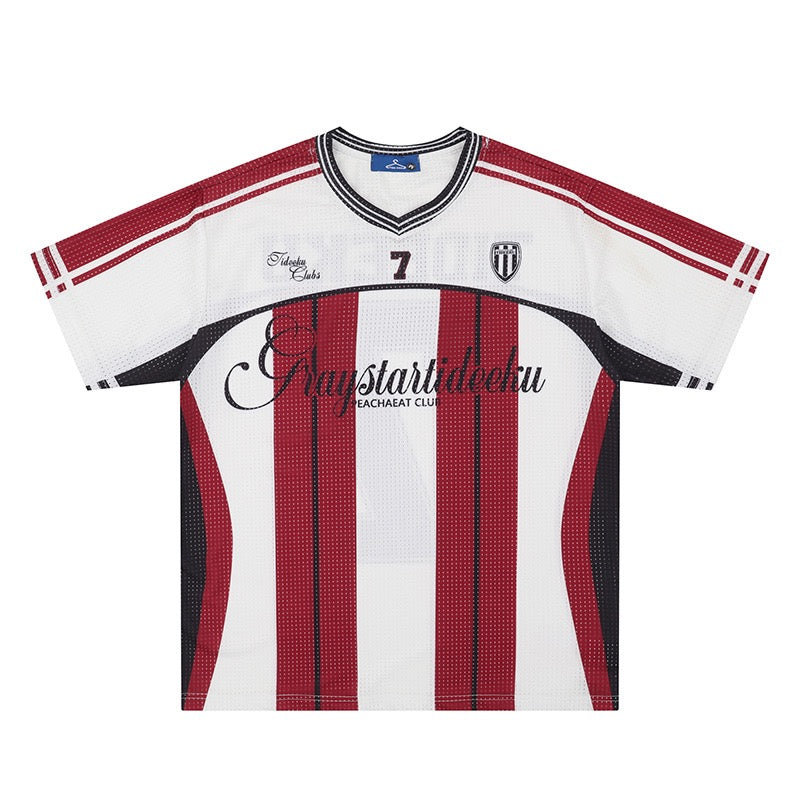 Number 7 Letter Print Sports Tee