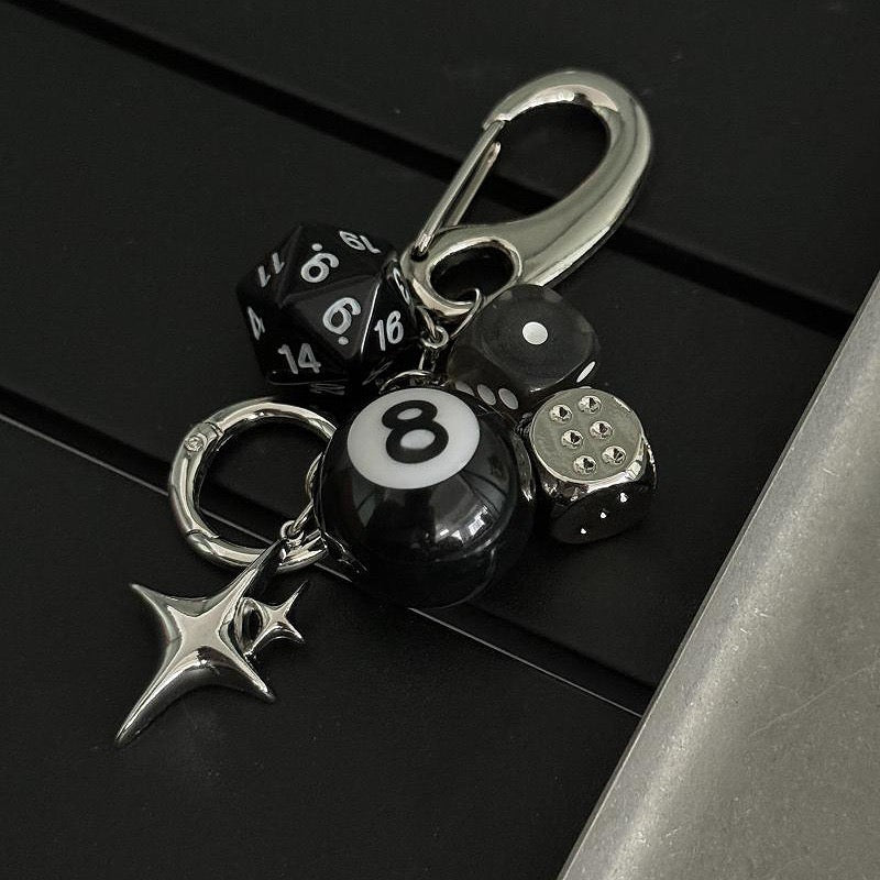 Black 8 Dice Pendant