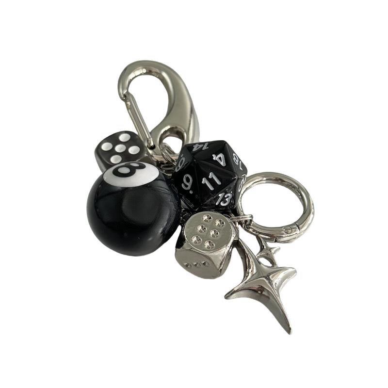 Black 8 Dice Pendant