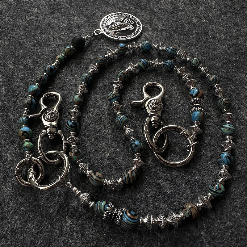 Vintage Turquoise Handmade Beaded Waist Chain