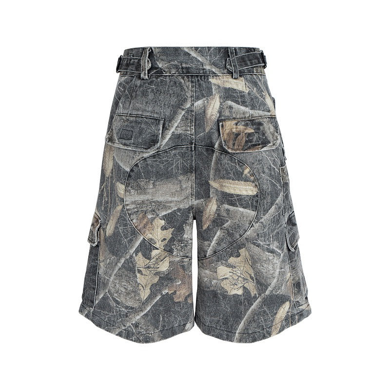 Omirad Camo Blade-Cut Cargo Shorts