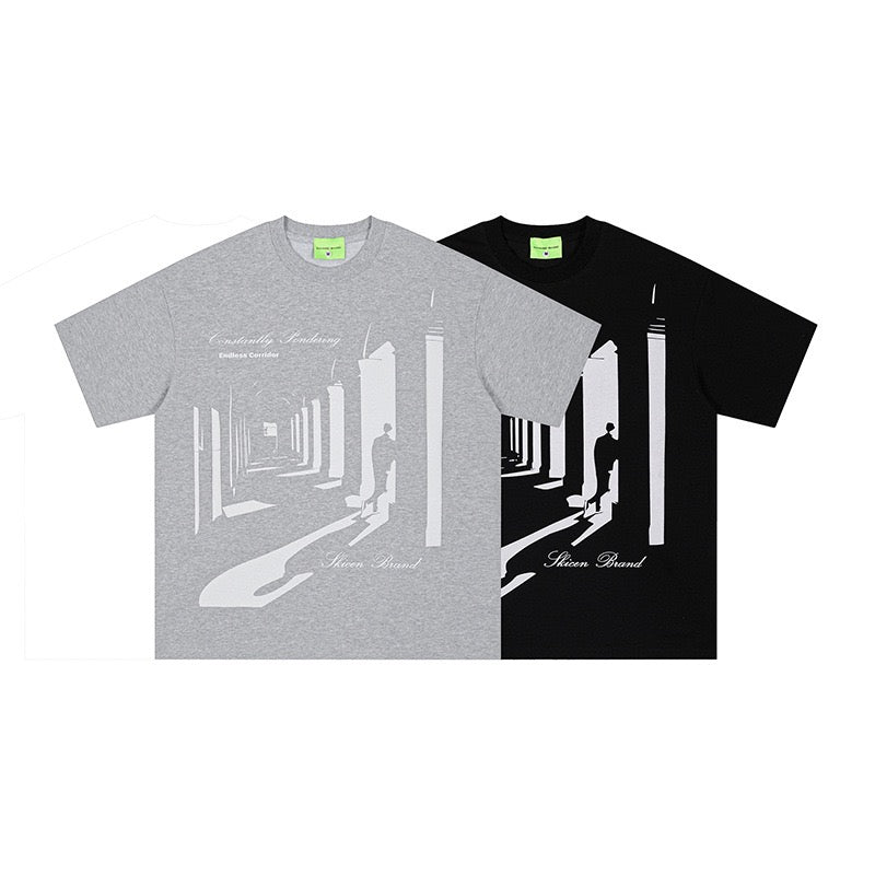 Loose Fit Character Reflection Print Tee