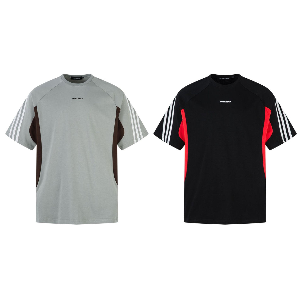 American Streetwear Biker Style Color Block Tee