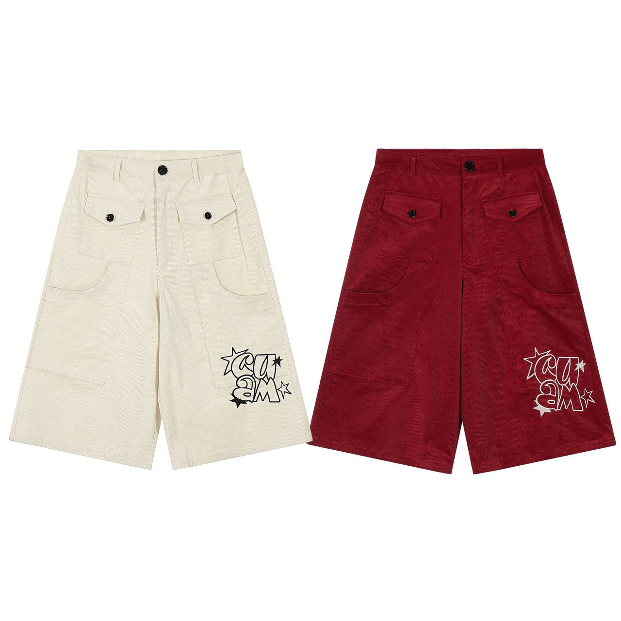 American Streetwear Digital Print Jorts