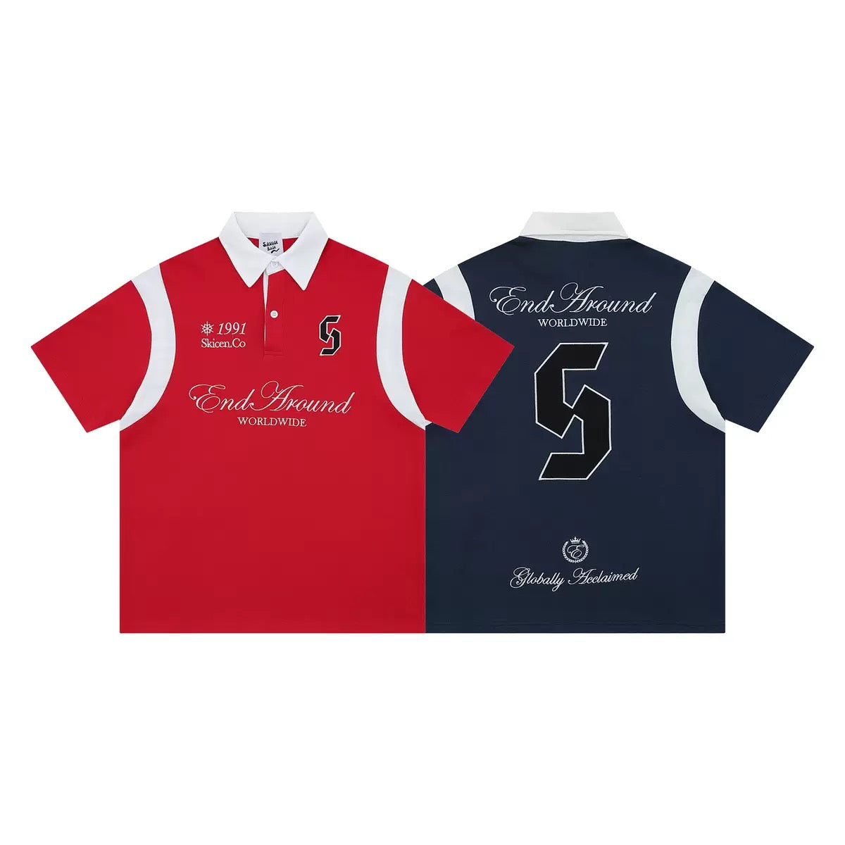 American Vintage Color-Block Embroidered Tee