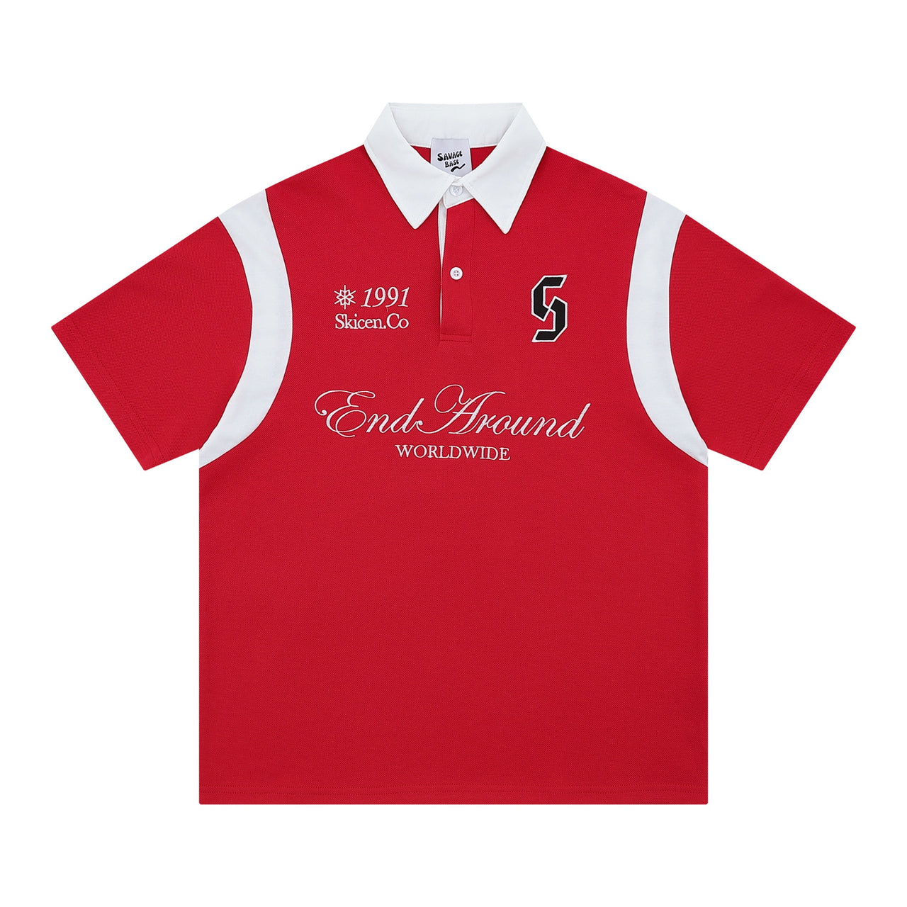 American Vintage Color-Block Embroidered Tee