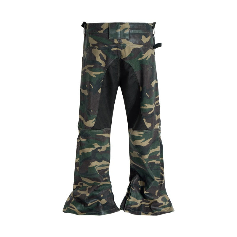 Camouflage Wide-Leg Pants