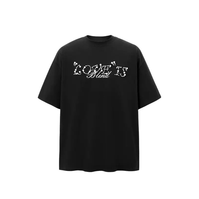 Embellished Letter Short Sleeve Tee