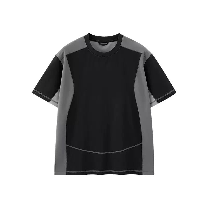 American Streetwear Outdoor Patchwork Quick-Dry Tee