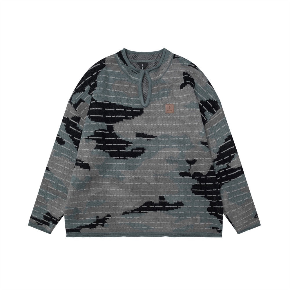 Camouflage Jacquard Sweater