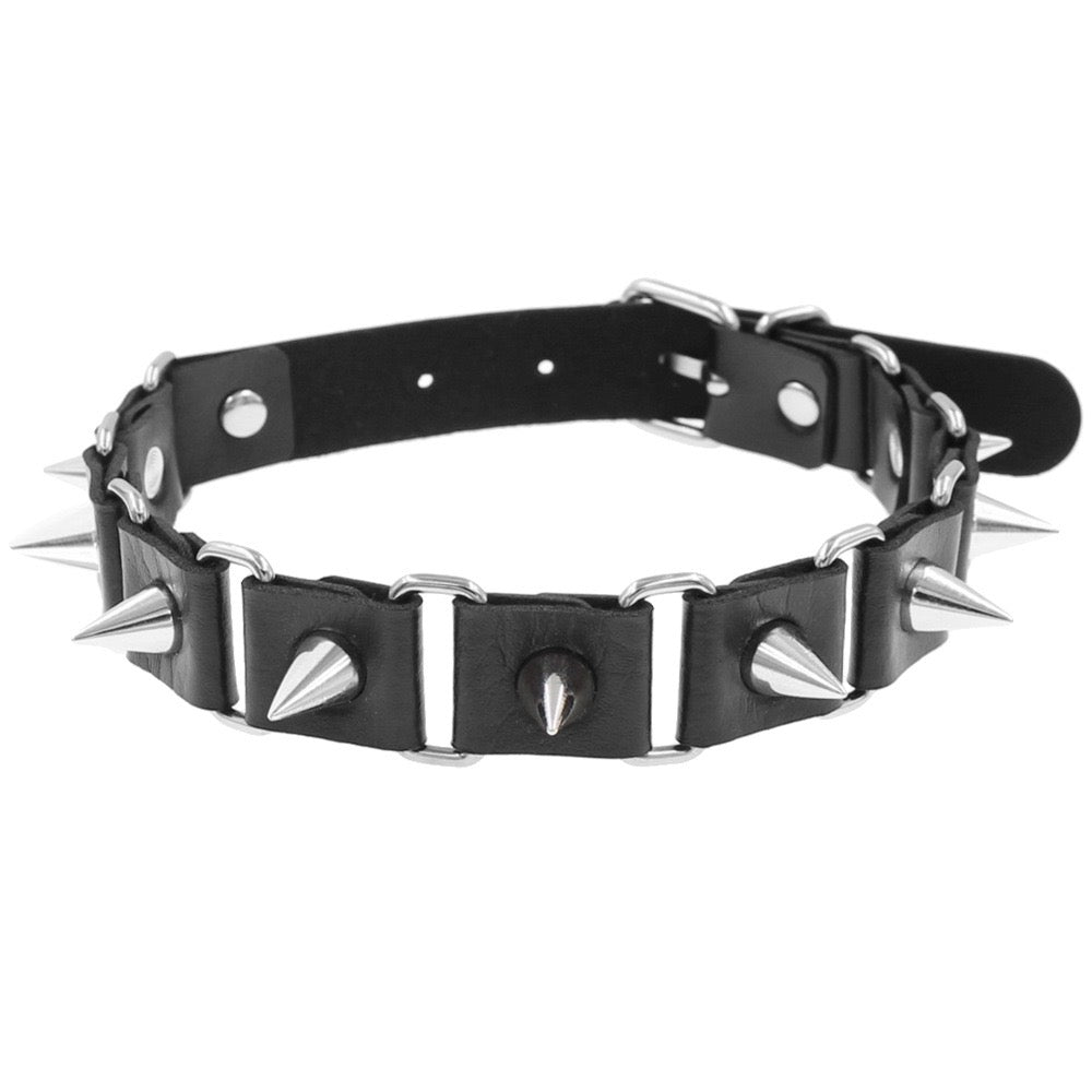 Punk Spiked Studded Necklace