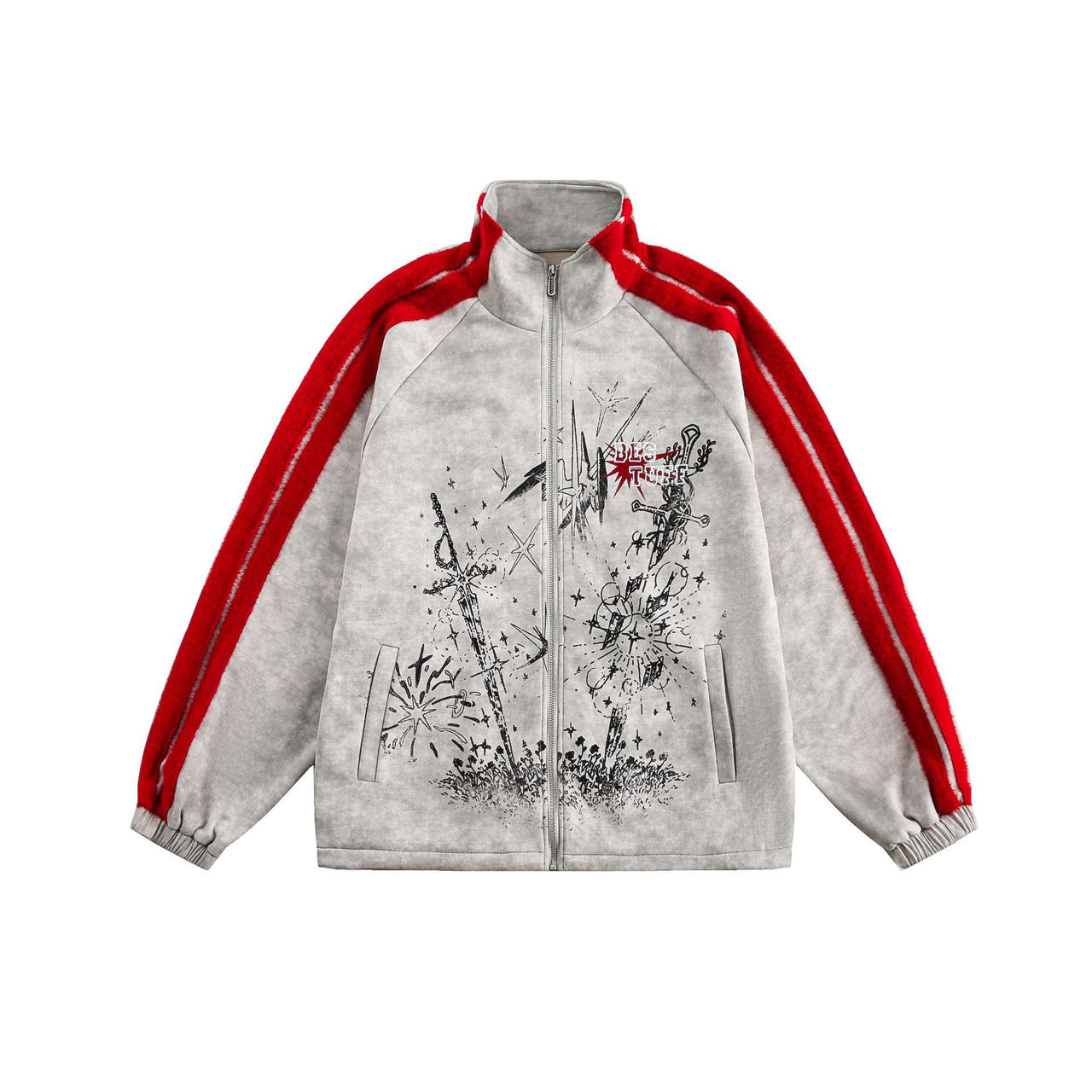 Post-Apocalyptic Patchwork Graffiti Jacket