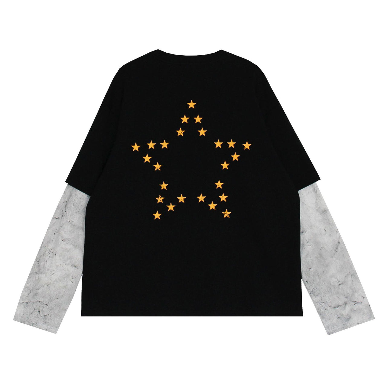 Streetwear Style Layered Look Sweatshirt